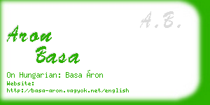 aron basa business card