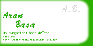 aron basa business card